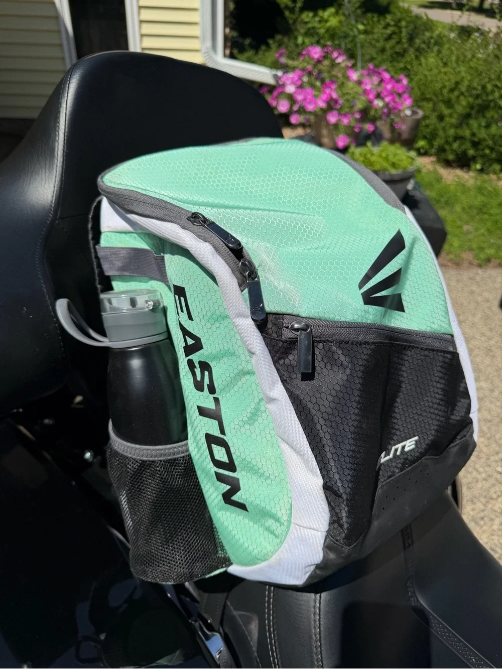 Easton Mint Green and Black Kids Backpack with Water Bottle Pocket